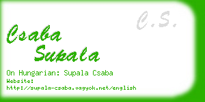 csaba supala business card